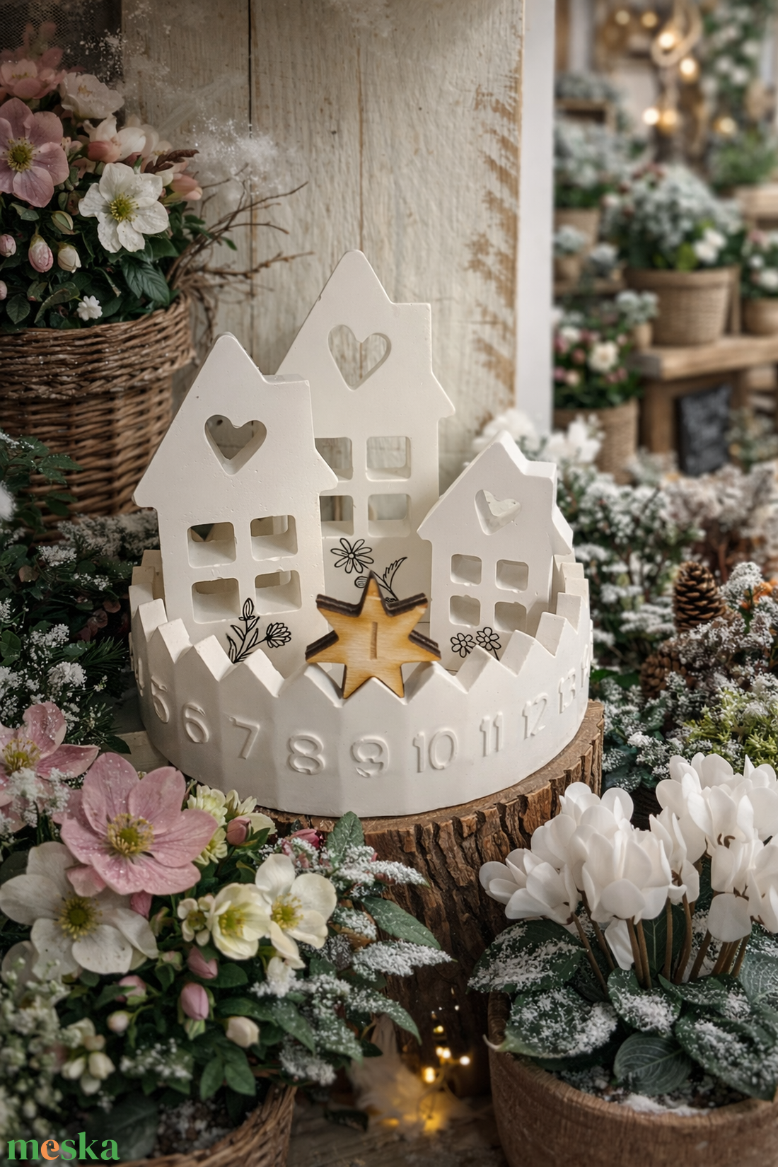 Öröknaptártálka házikókkal - otthon & életmód - dekoráció - dísztárgy - Meska.hu