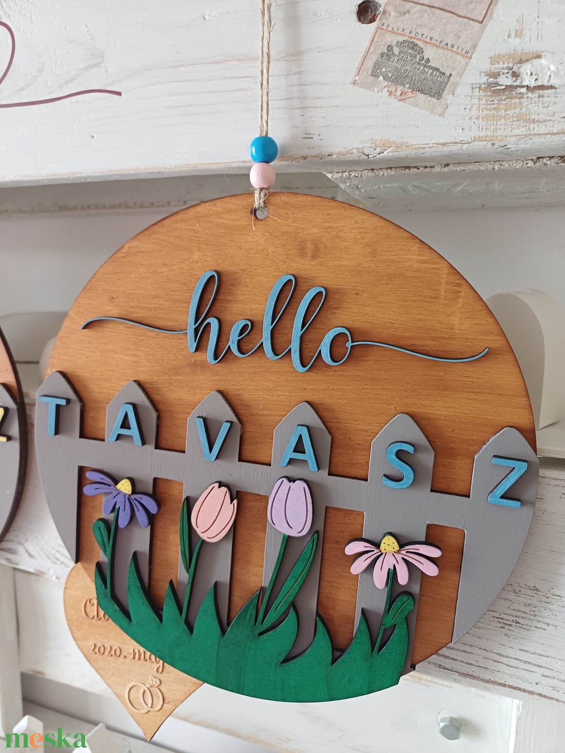 Hello Tavasz ajtódísz - otthon & életmód - dekoráció - ajtó- és ablak dekoráció - ajtódísz & kopogtató - Meska.hu