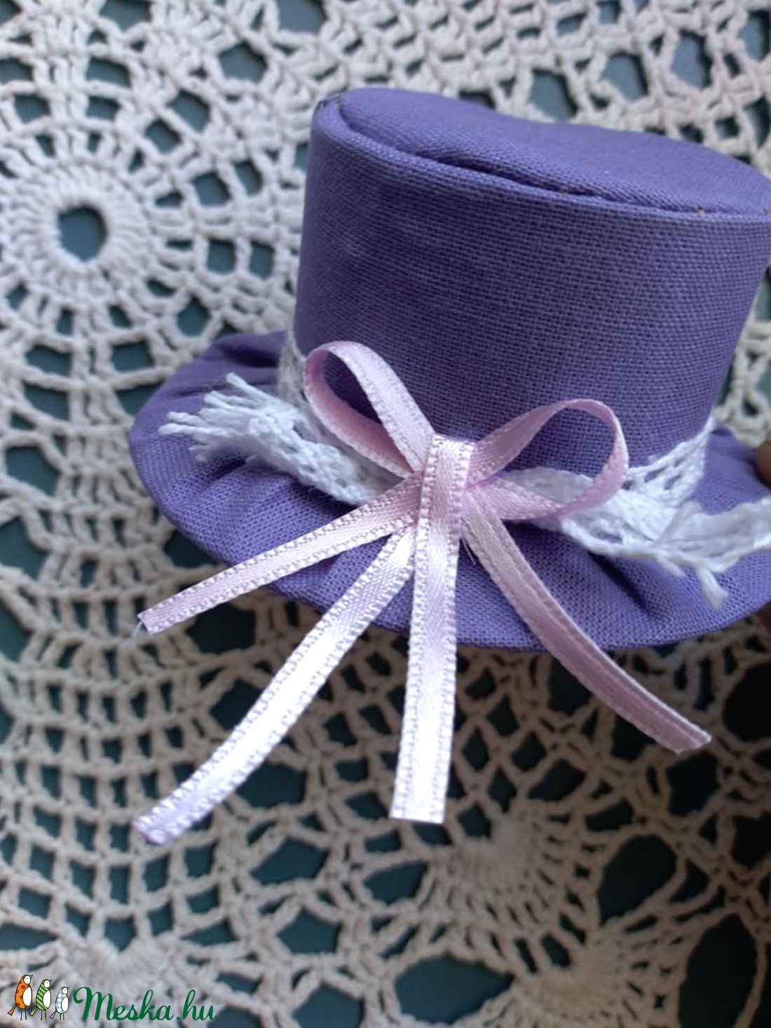 Levendulával töltött kis kalap - otthon & életmód - dekoráció - dísztárgy - Meska.hu