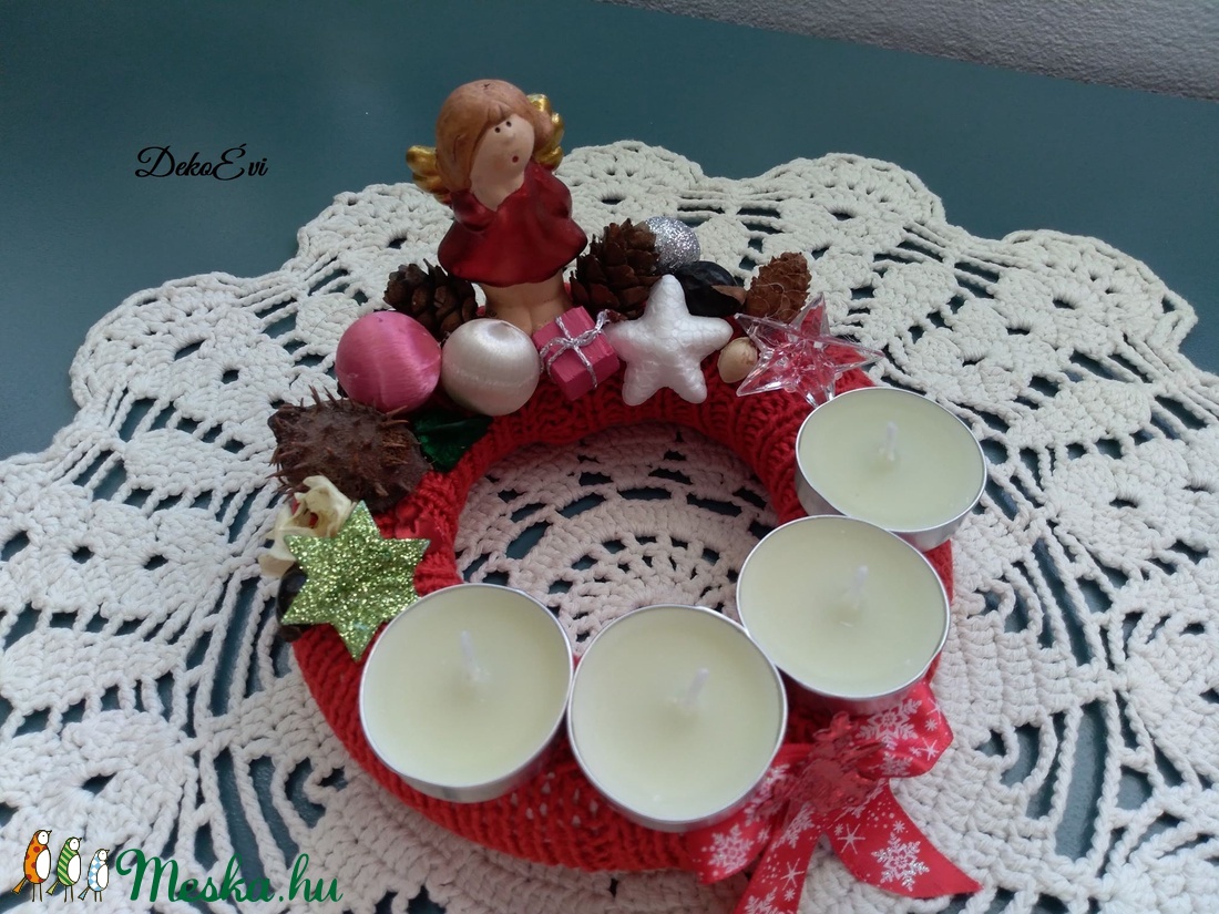 Adventi koszorú - karácsony - adventi díszek - adventi koszorú - Meska.hu