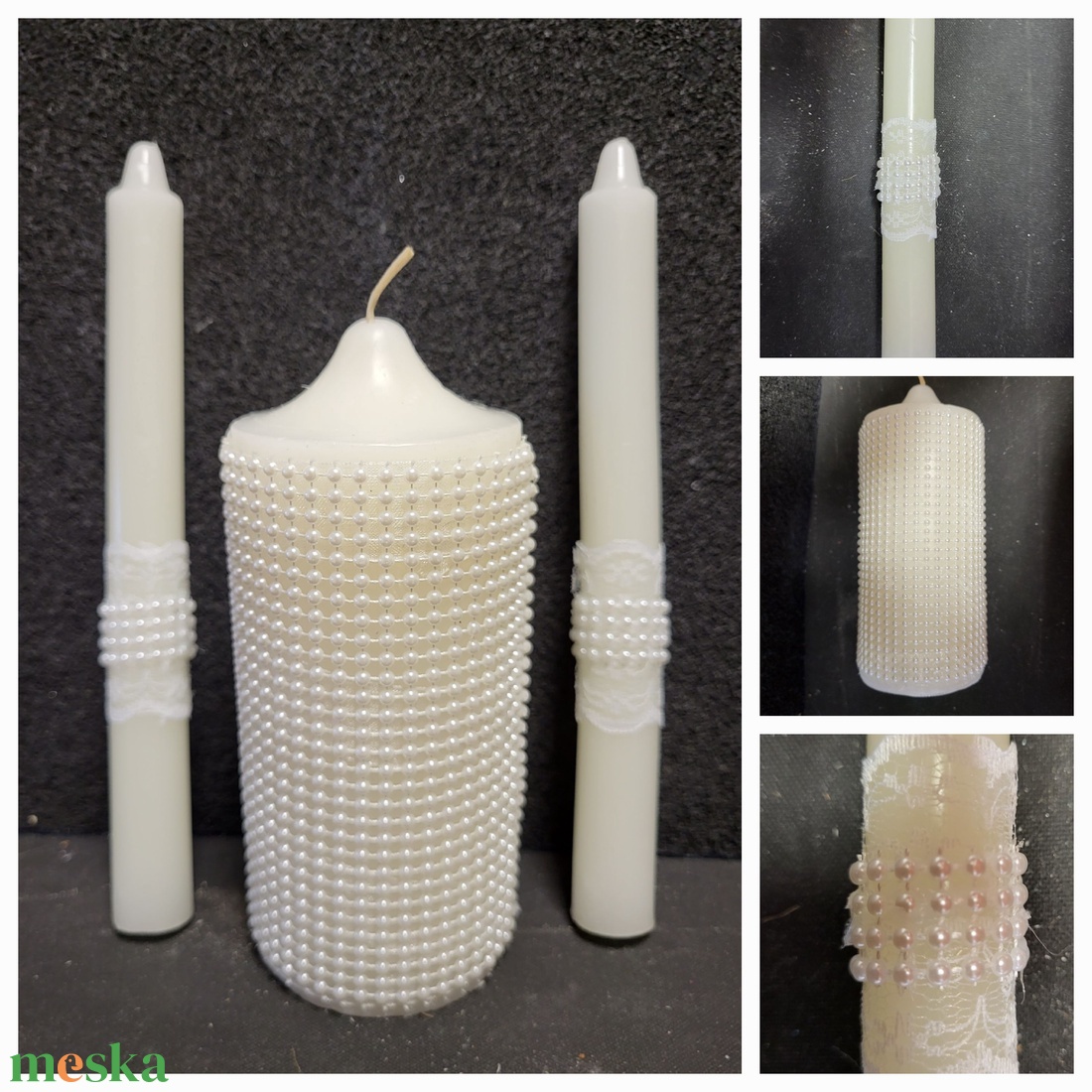 Esküvői gyertya ceremónia szett - esküvő - dekoráció - gyertya & gyertyatartó - Meska.hu