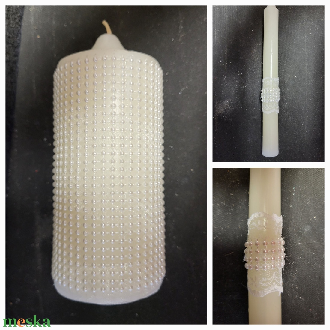 Esküvői gyertya ceremónia szett - esküvő - dekoráció - gyertya & gyertyatartó - Meska.hu