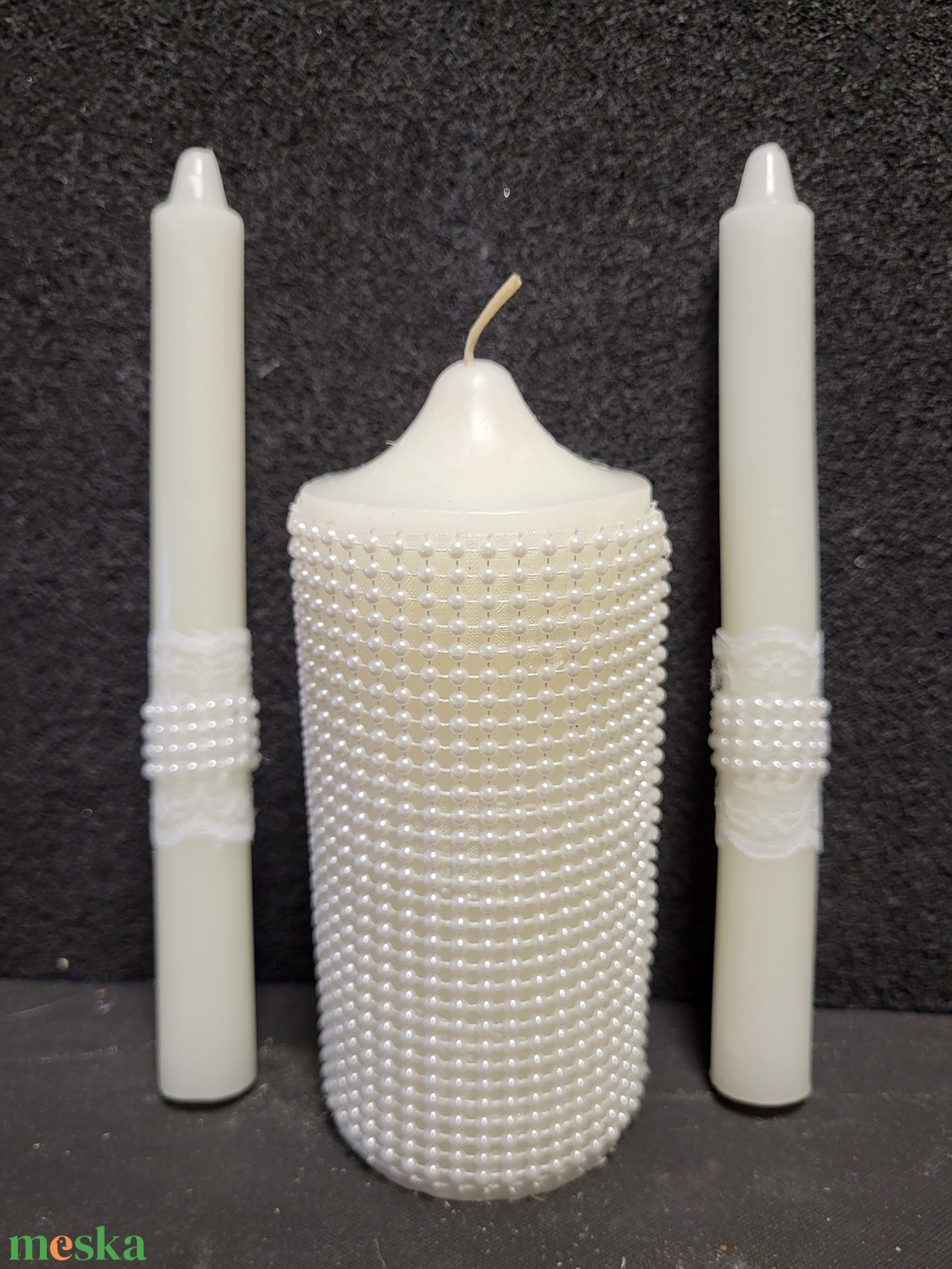 Esküvői gyertya ceremónia szett - esküvő - dekoráció - gyertya & gyertyatartó - Meska.hu