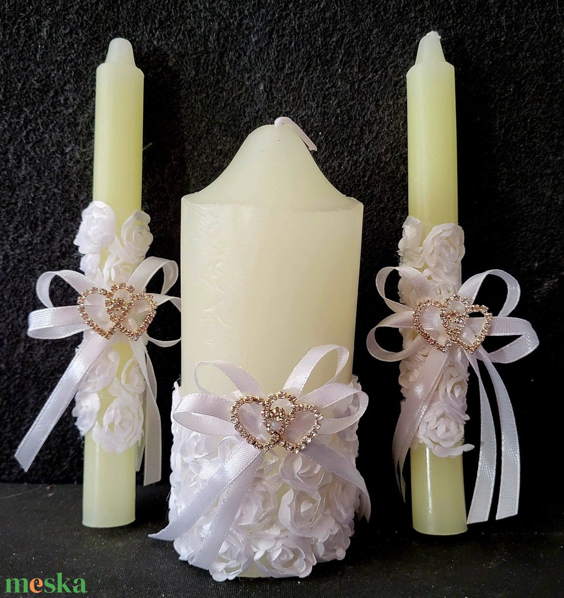 Esküvői gyertya ceremónia szett - esküvő - dekoráció - gyertya & gyertyatartó - Meska.hu