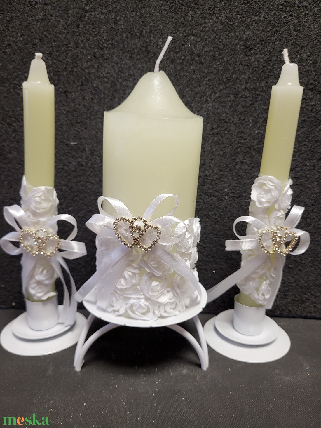 Esküvői gyertya ceremónia szett - esküvő - dekoráció - gyertya & gyertyatartó - Meska.hu