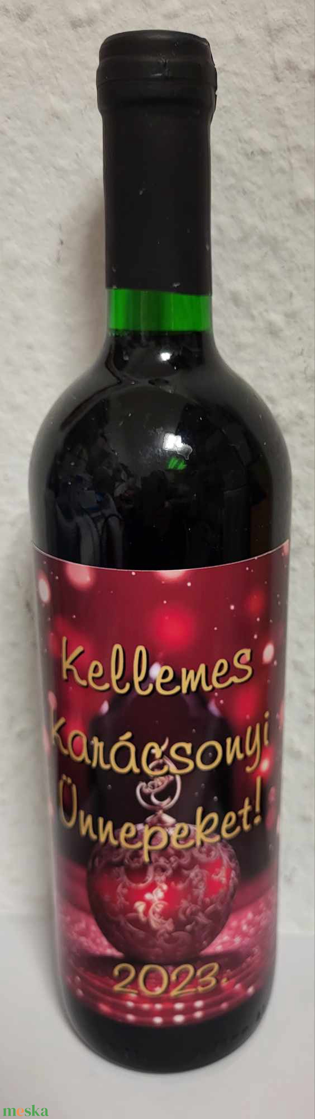 Karácsonyi címkés borok  - élelmiszer - alkoholos italok - Meska.hu