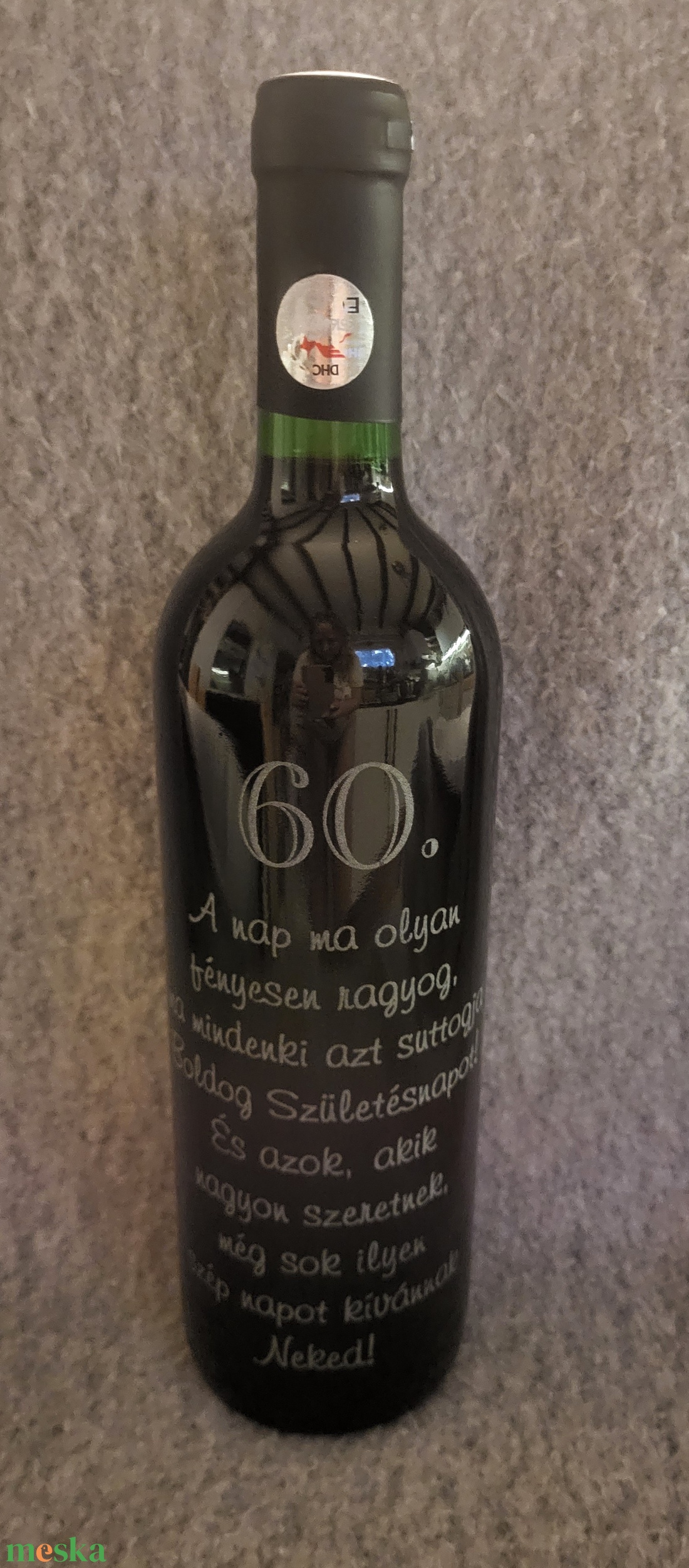 Születésnapi, egyedi gravírozott borok  - élelmiszer - alkoholos italok - Meska.hu