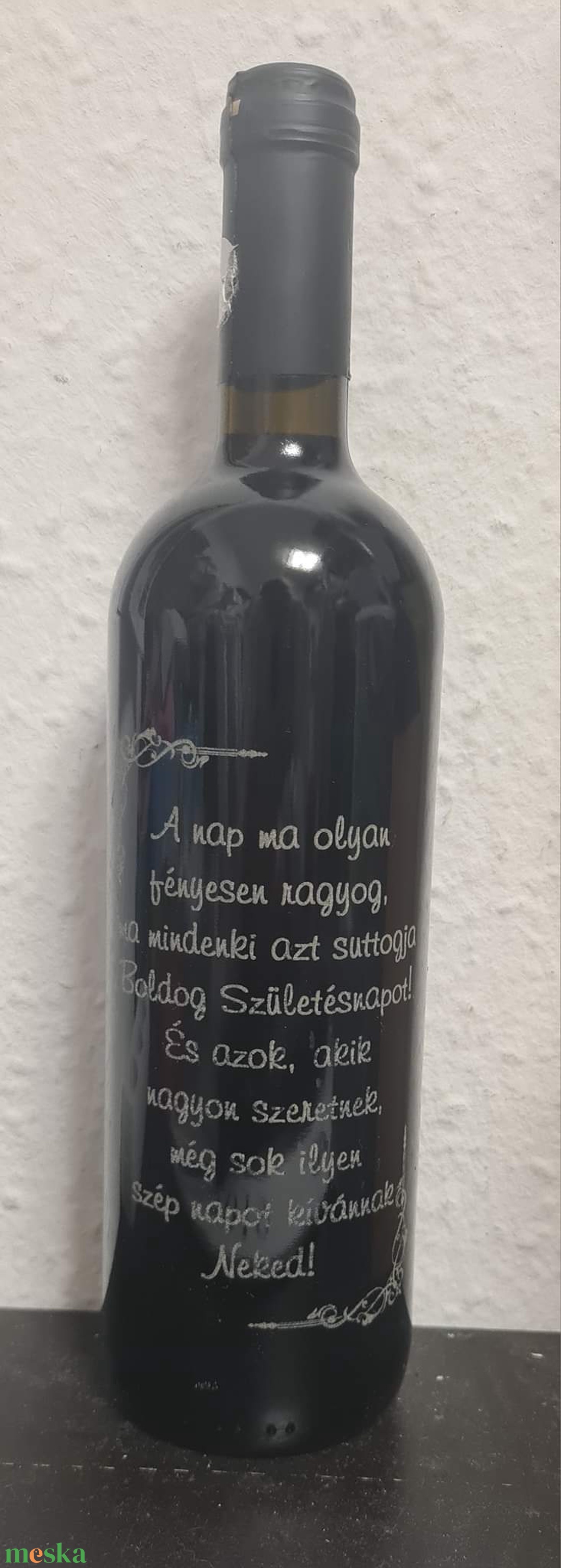 Születésnapi, egyedi gravírozott borok  - élelmiszer - alkoholos italok - Meska.hu