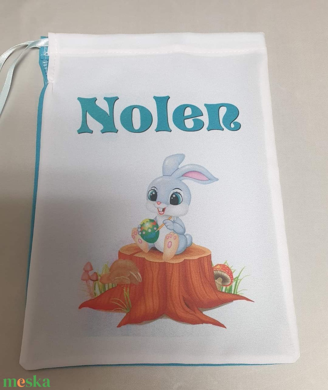 Egyedi,névre szóló nyuszizsákok - otthon & életmód - papír, írószer - ajándékozás kellékei - ajándékzsák, csomagolás - Meska.hu