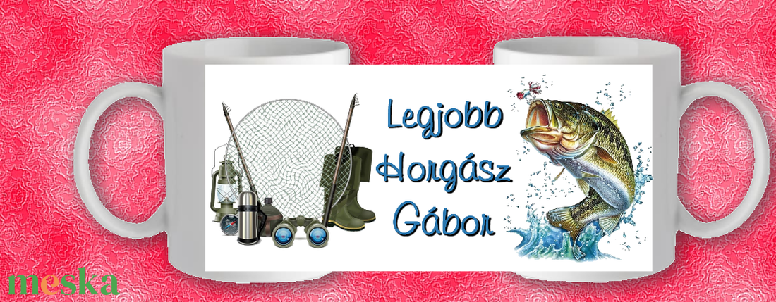 Horgászos bögre - otthon & életmód - konyhafelszerelés, tálalás - tálalás - bögre & csésze - Meska.hu Horgászos bögre - otthon & életmód - konyhafelszerelés, tálalás - tálalás - bögre & csésze - Meska.hu
