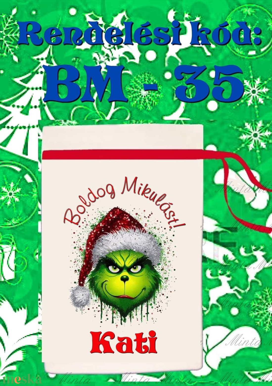 Egyedi,névre szóló Mikulás zsák  - karácsony - mikulás - mikulás zsák - Meska.hu