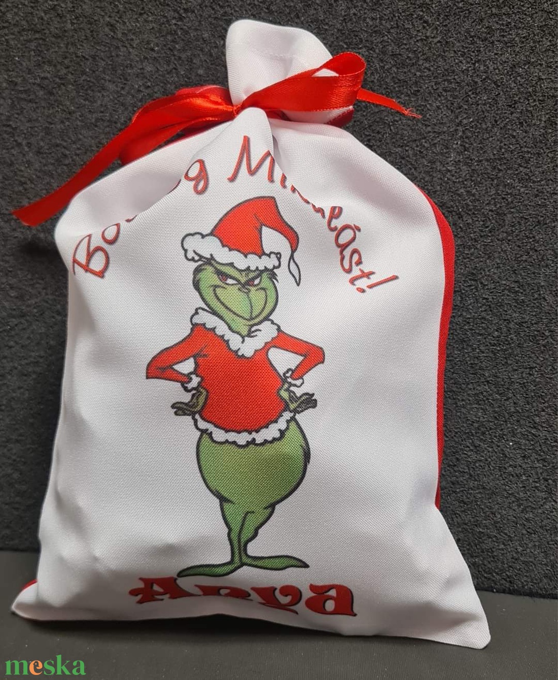 Egyedi,névre szóló Mikulás zsák  - karácsony - mikulás - mikulás zsák - Meska.hu