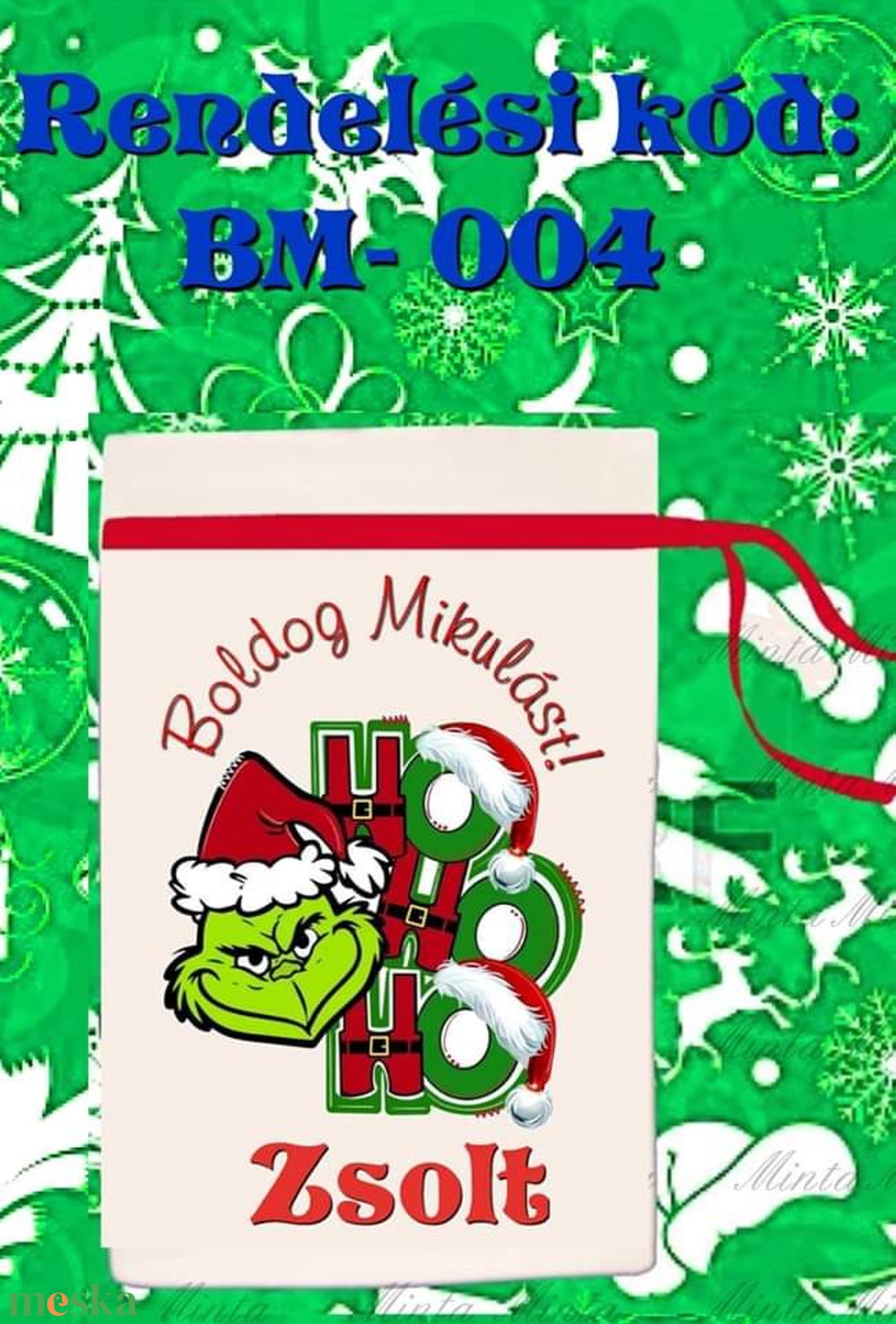 Egyedi,névre szóló Mikulás zsák  - karácsony - mikulás - mikulás zsák - Meska.hu