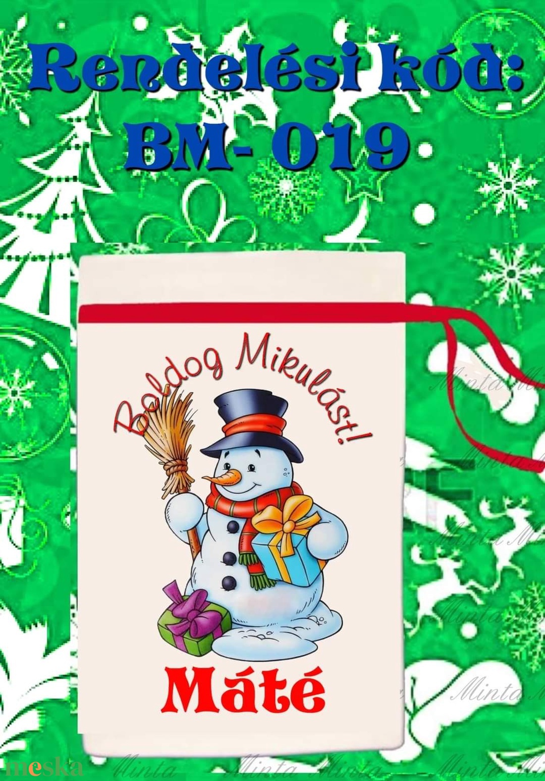 Egyedi,névre szóló Mikulás zsák  - karácsony - mikulás - mikulás zsák - Meska.hu