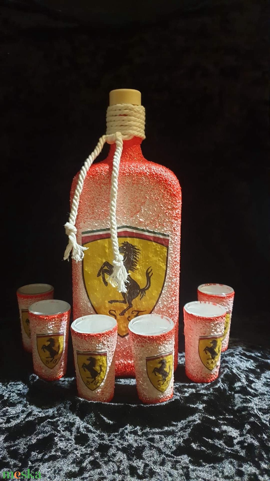 Egyedi üveg szett  Bármilyen mintával rendelhető  - otthon & életmód - konyhafelszerelés, tálalás - tálalás - pálinkás poharak, szettek - Meska.hu