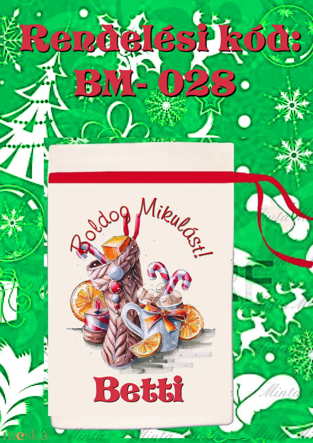 Egyedi,névre szóló Mikulás zsák  - karácsony - mikulás - mikulás zsák - Meska.hu