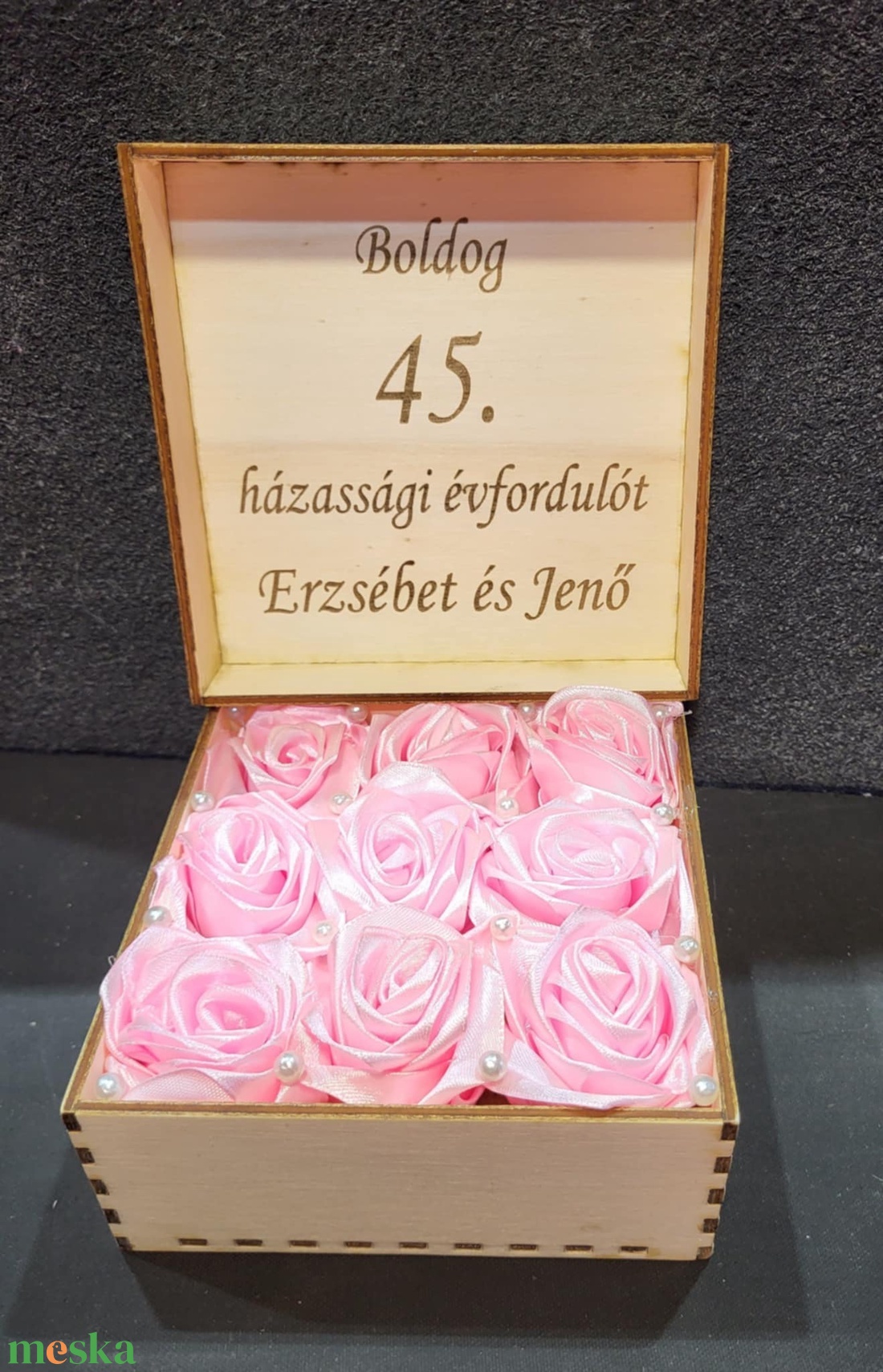 Szatén rózsabox - esküvő - emlék & ajándék - doboz - Meska.hu Szatén rózsabox - esküvő - emlék & ajándék - doboz - Meska.hu