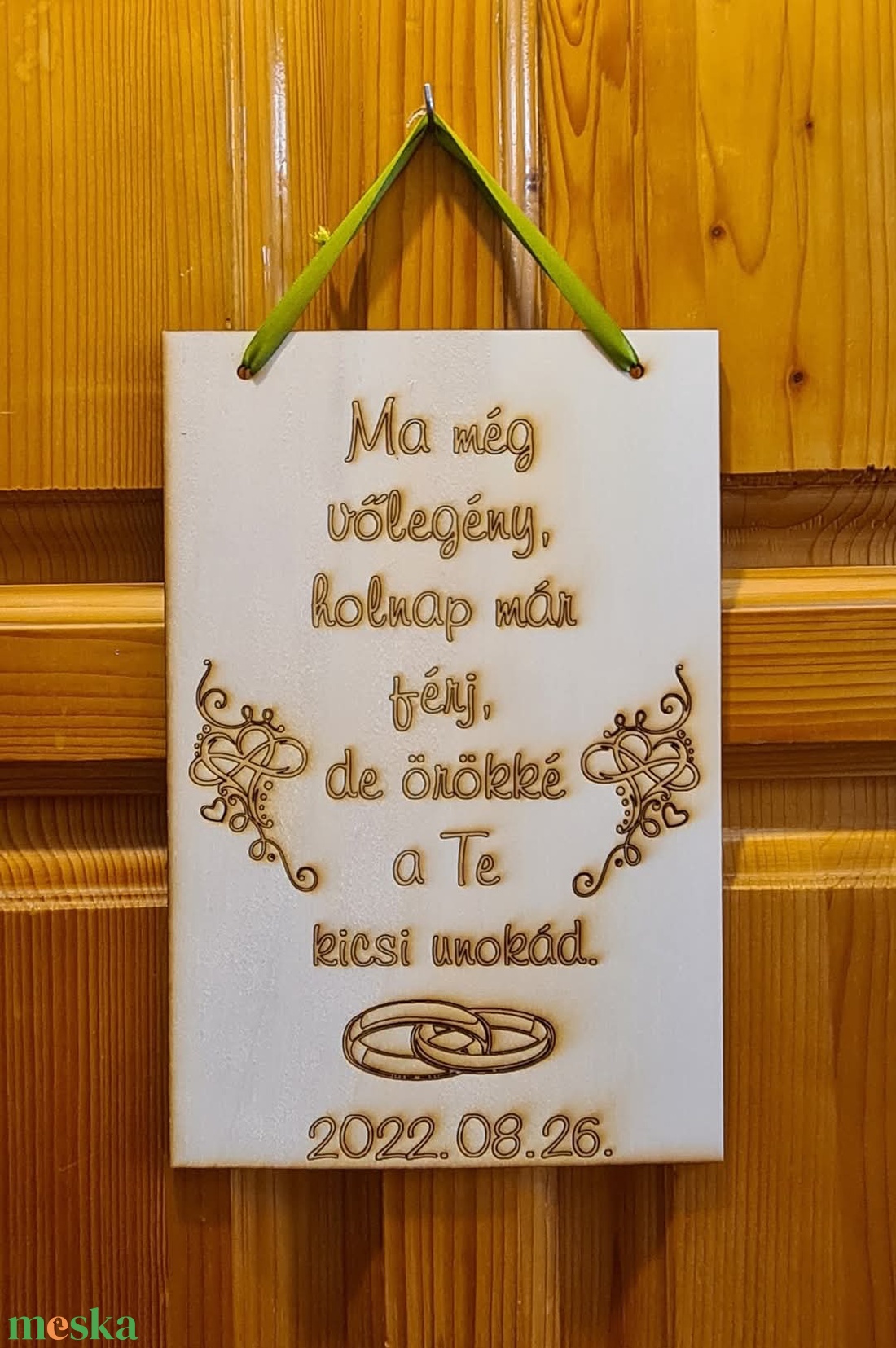 Gravírozott fatábla szülőköszöntő ajándék - esküvő - emlék & ajándék - szülőköszöntő ajándék - Meska.hu