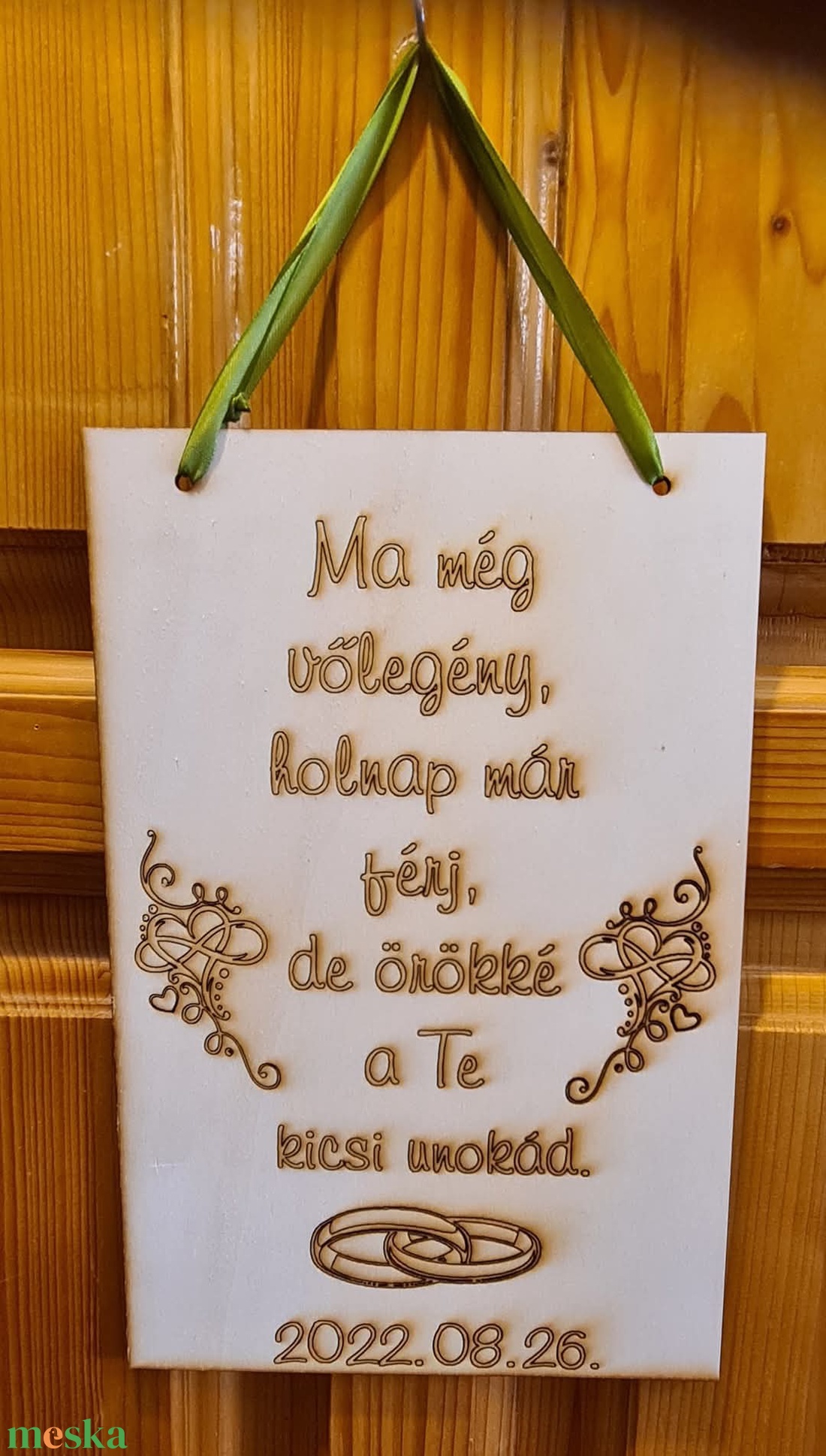 Gravírozott fatábla szülőköszöntő ajándék - esküvő - emlék & ajándék - szülőköszöntő ajándék - Meska.hu