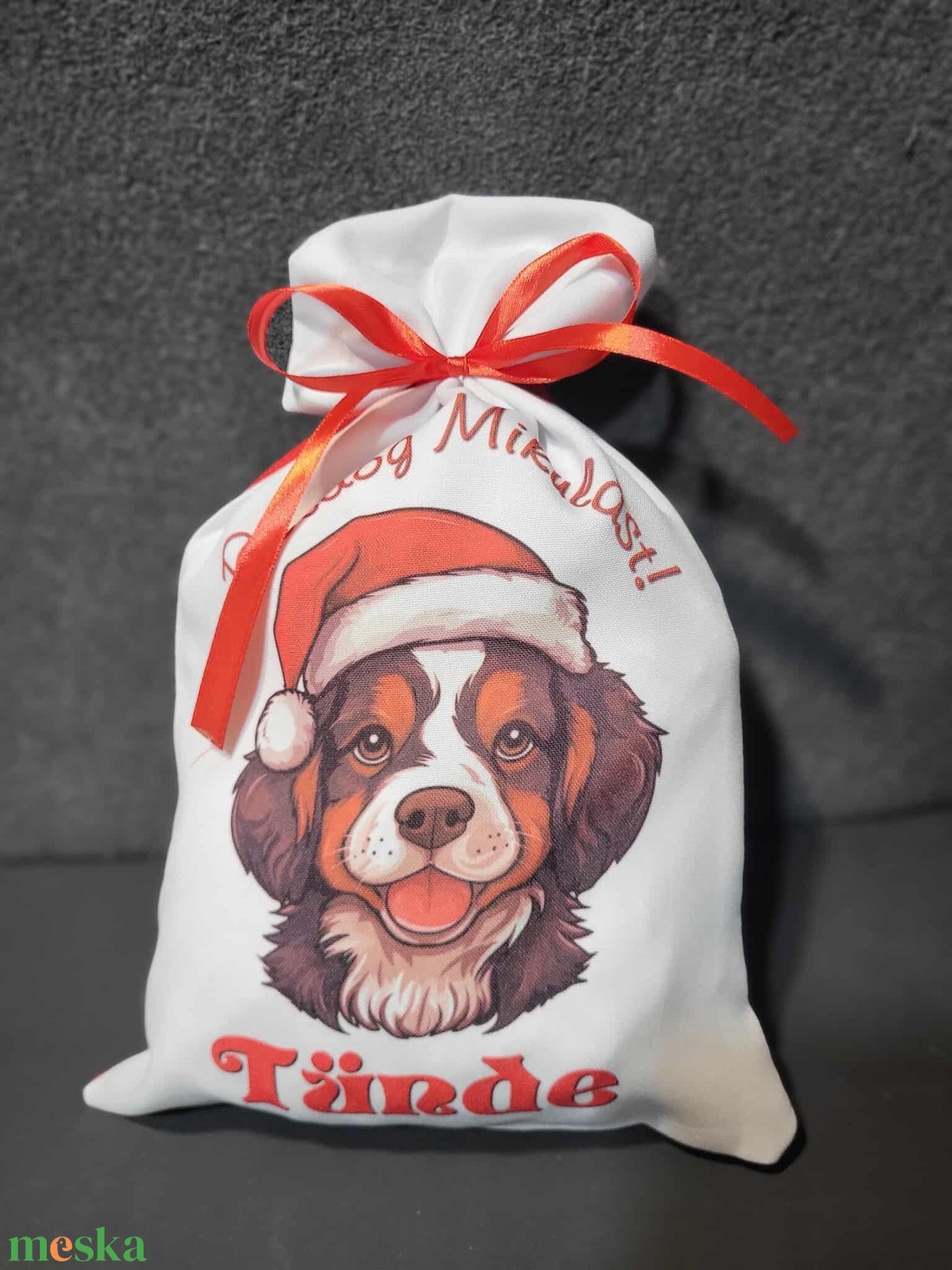 Egyedi,névre szóló Mikulás Grinch mintával - karácsony - mikulás - mikulás zsák - Meska.hu