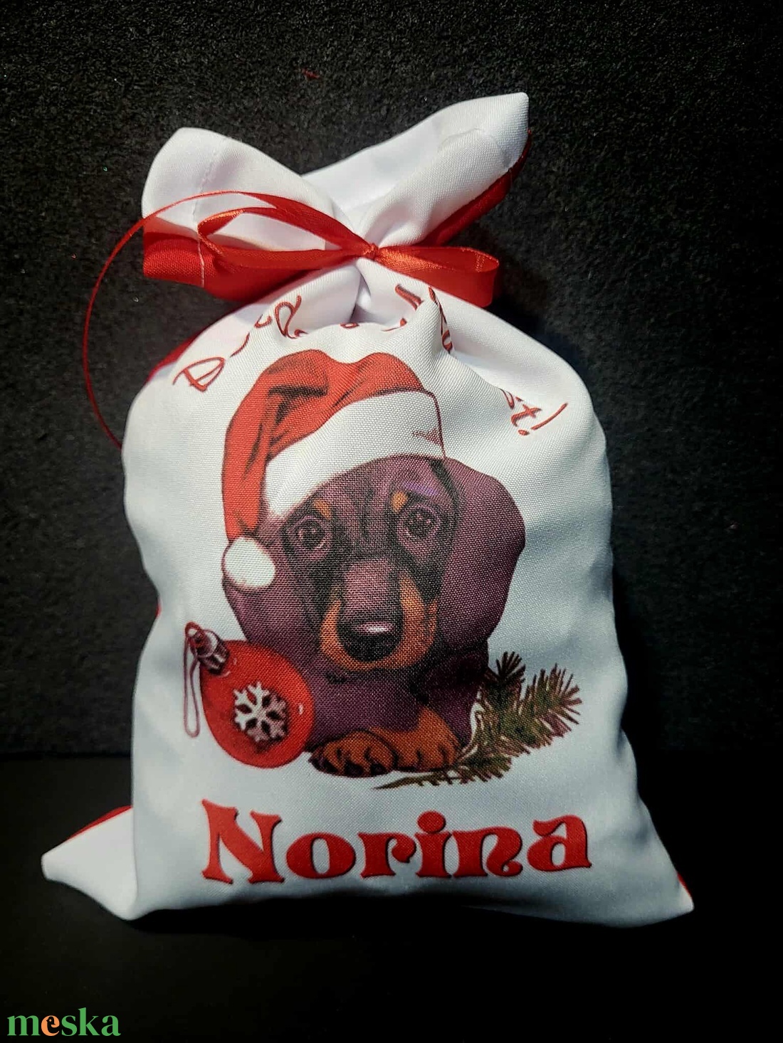 Egyedi,névre szóló Mikulás zsák  - karácsony - mikulás - mikulás zsák - Meska.hu