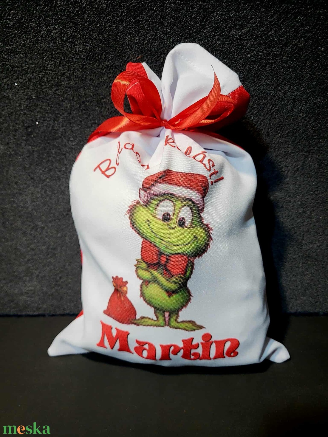 Egyedi,névre szóló Mikulás zsák  - karácsony - mikulás - mikulás zsák - Meska.hu