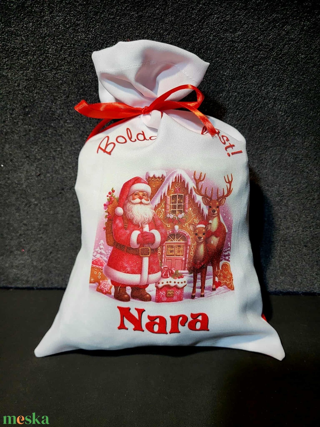 Egyedi,névre szóló Mikulás zsák  - karácsony - mikulás - mikulás zsák - Meska.hu