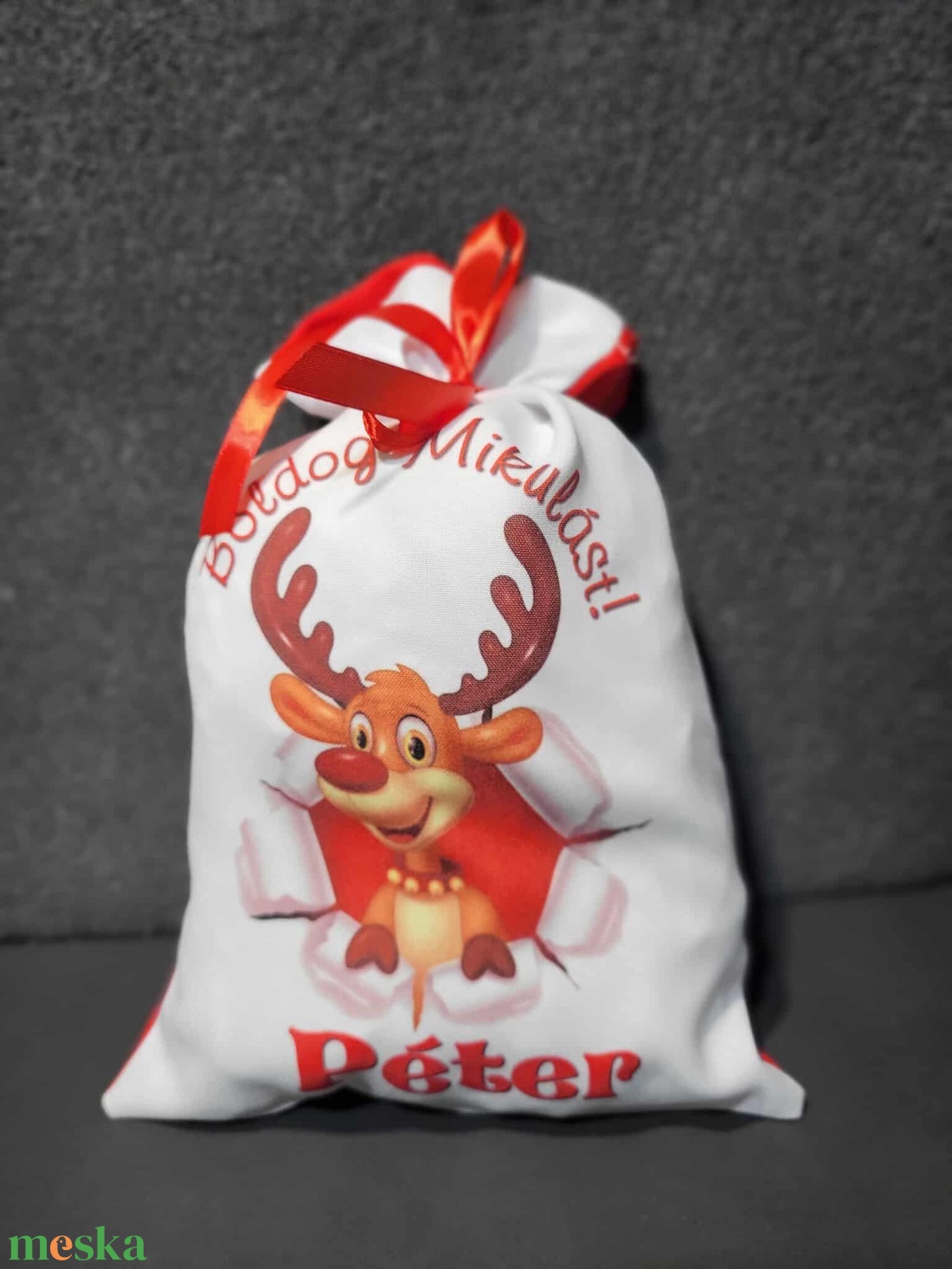 Egyedi,névre szóló Mikulás zsák  - karácsony - mikulás - mikulás zsák - Meska.hu