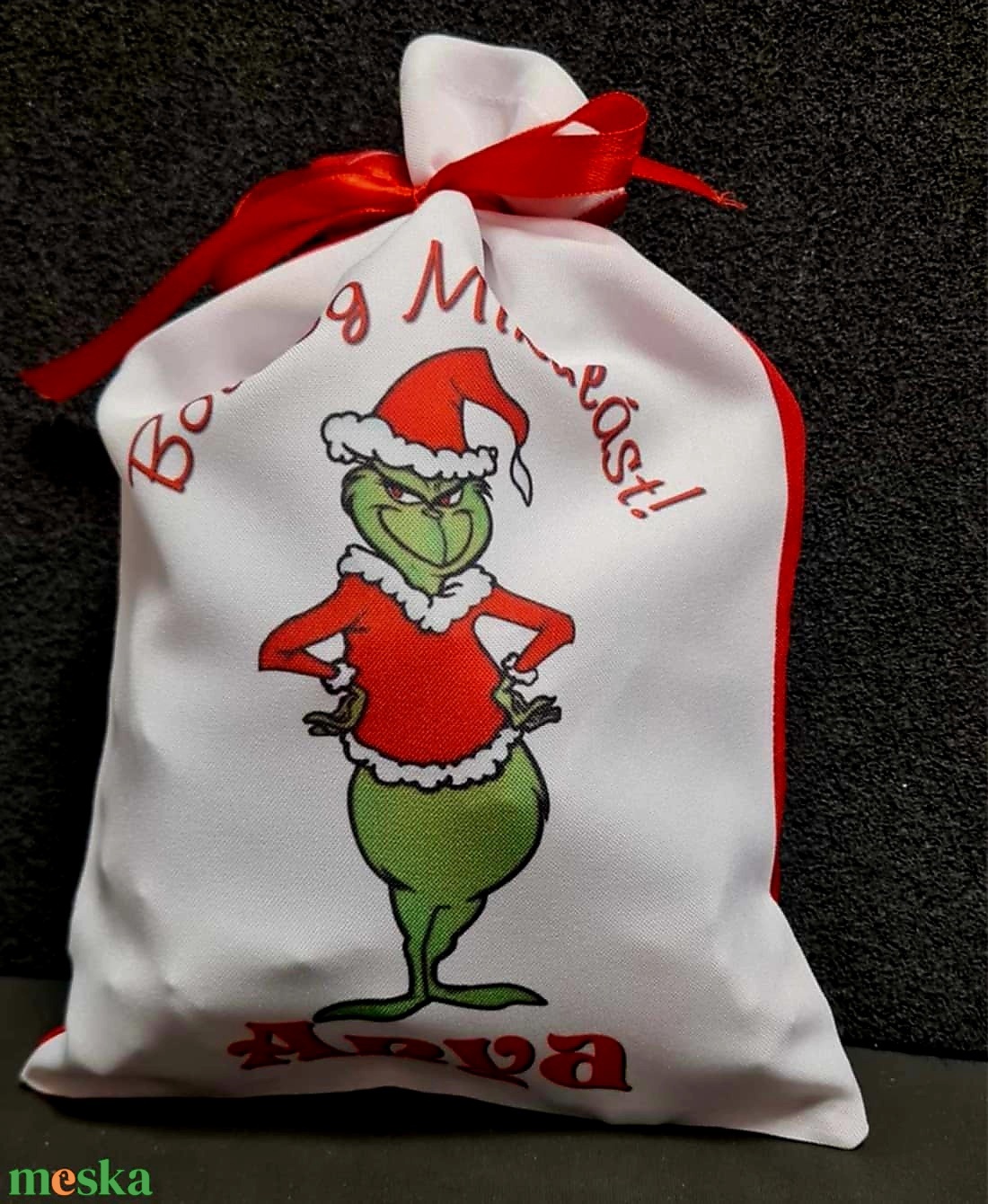 Egyedi,névre szóló Mikulás zsák  - karácsony - mikulás - mikulás zsák - Meska.hu