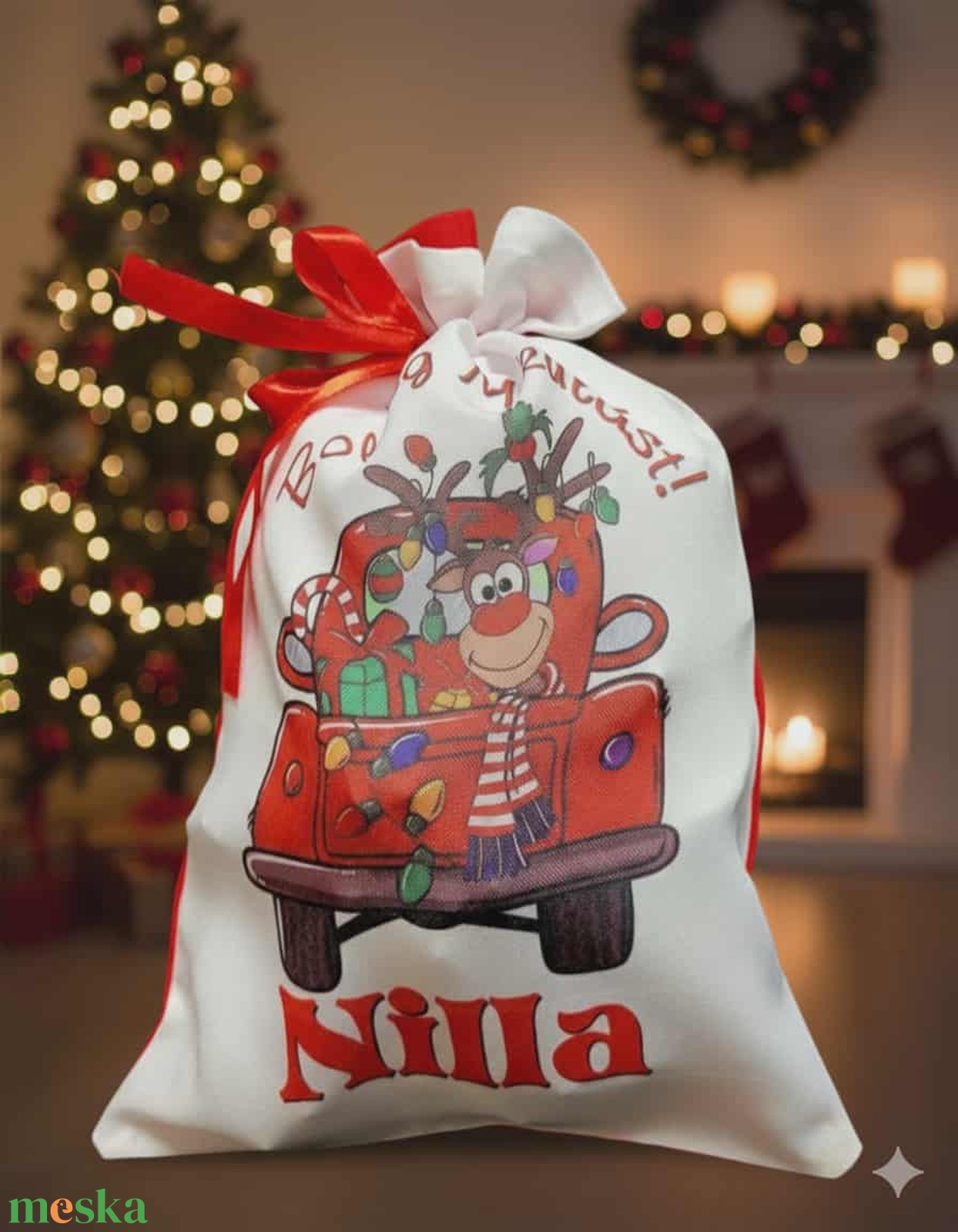 Egyedi,névre szóló Mikulás zsák  - karácsony - mikulás - mikulás zsák - Meska.hu