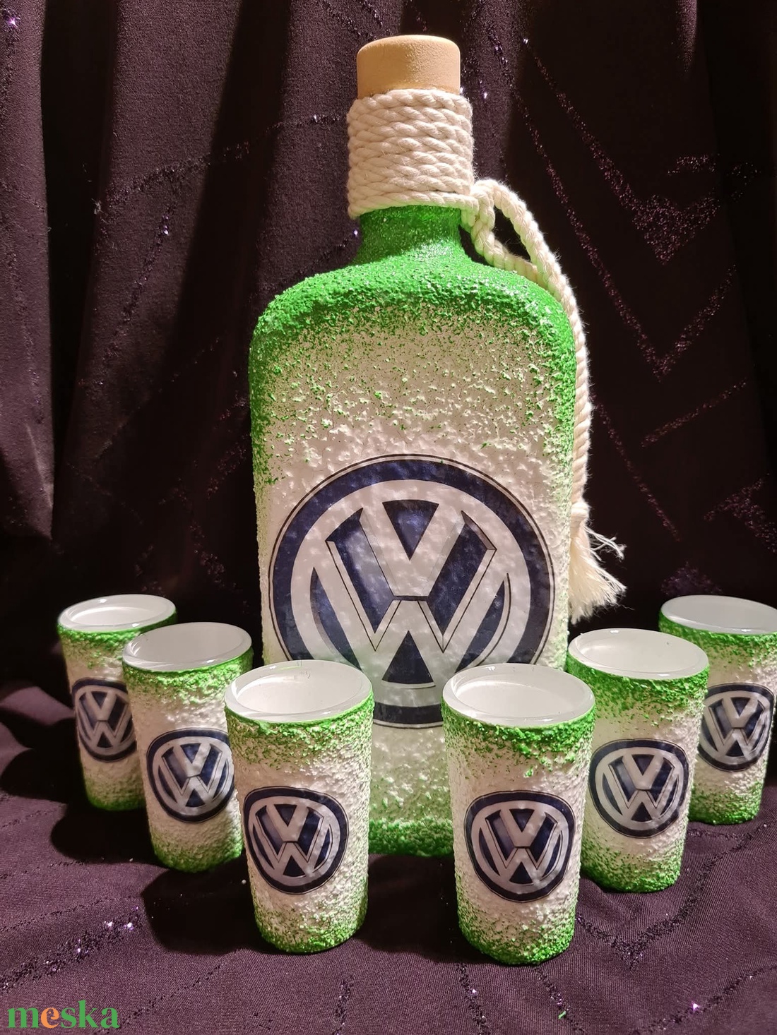 Volkswagen -  pálinkás üveg szett - otthon & életmód - konyhafelszerelés, tálalás - tálalás - pálinkás poharak, szettek - Meska.hu