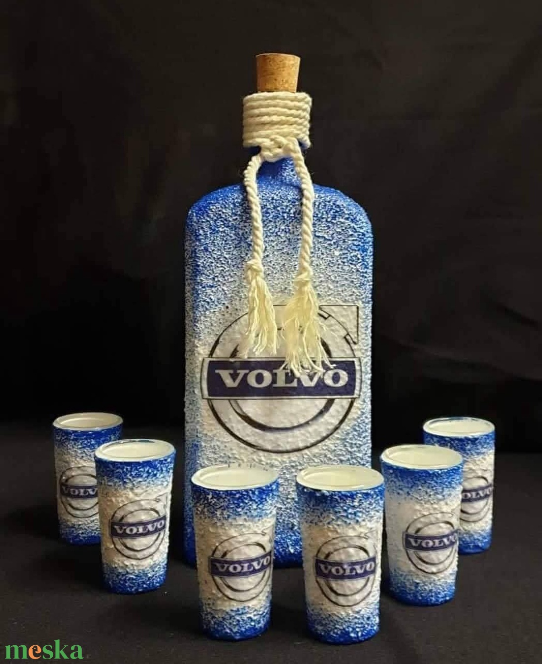Volvo -  pálinkás üveg szett - otthon & életmód - konyhafelszerelés, tálalás - tálalás - pálinkás poharak, szettek - Meska.hu