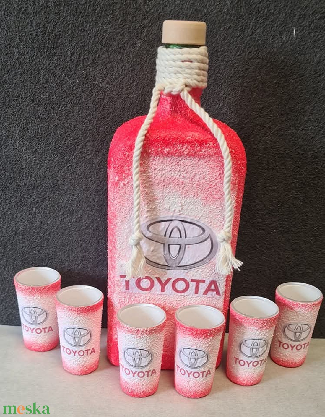 Toyota -  pálinkás üveg szett - otthon & életmód - konyhafelszerelés, tálalás - tálalás - pálinkás poharak, szettek - Meska.hu