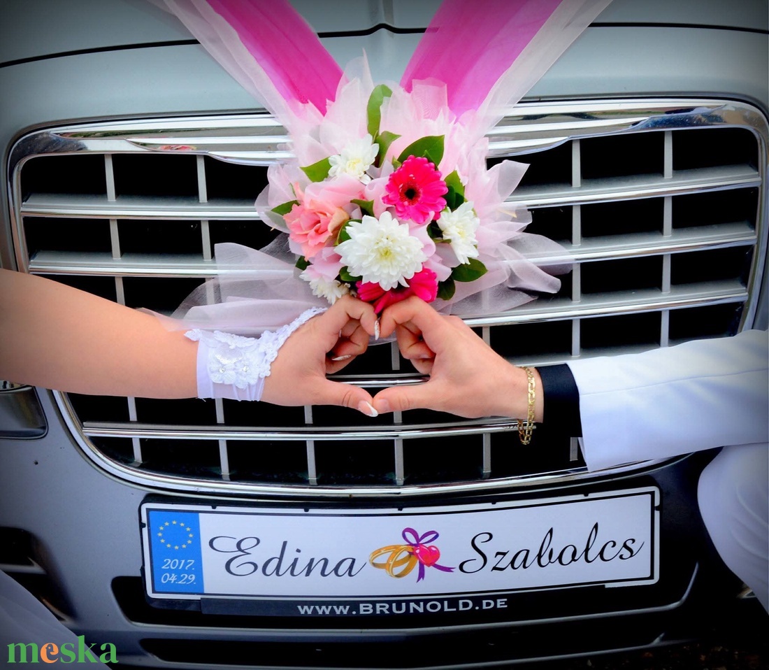 Esküvői autóra egyedi rendszámtábla - esküvő - dekoráció - tábla & jelzés - Meska.hu