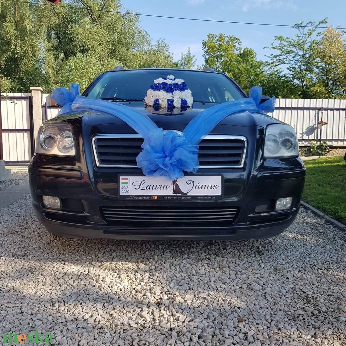 Esküvői autóra egyedi rendszámtábla - esküvő - dekoráció - tábla & jelzés - Meska.hu