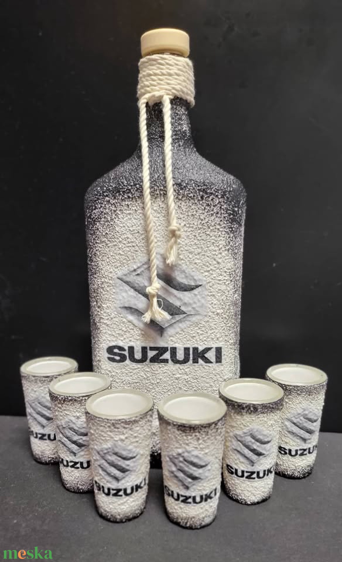 Egyedi üveg szett - suzuki - otthon & életmód - konyhafelszerelés, tálalás - tálalás - pálinkás poharak, szettek - Meska.hu