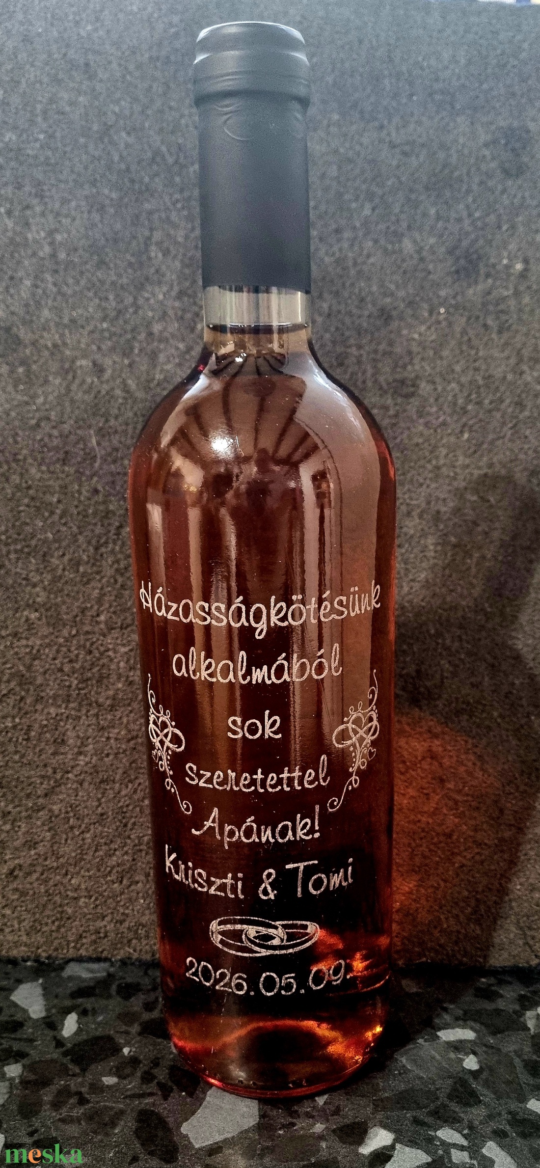 Egyedi bor- szülőköszöntő ajándéknak - élelmiszer - alkoholos italok - Meska.hu