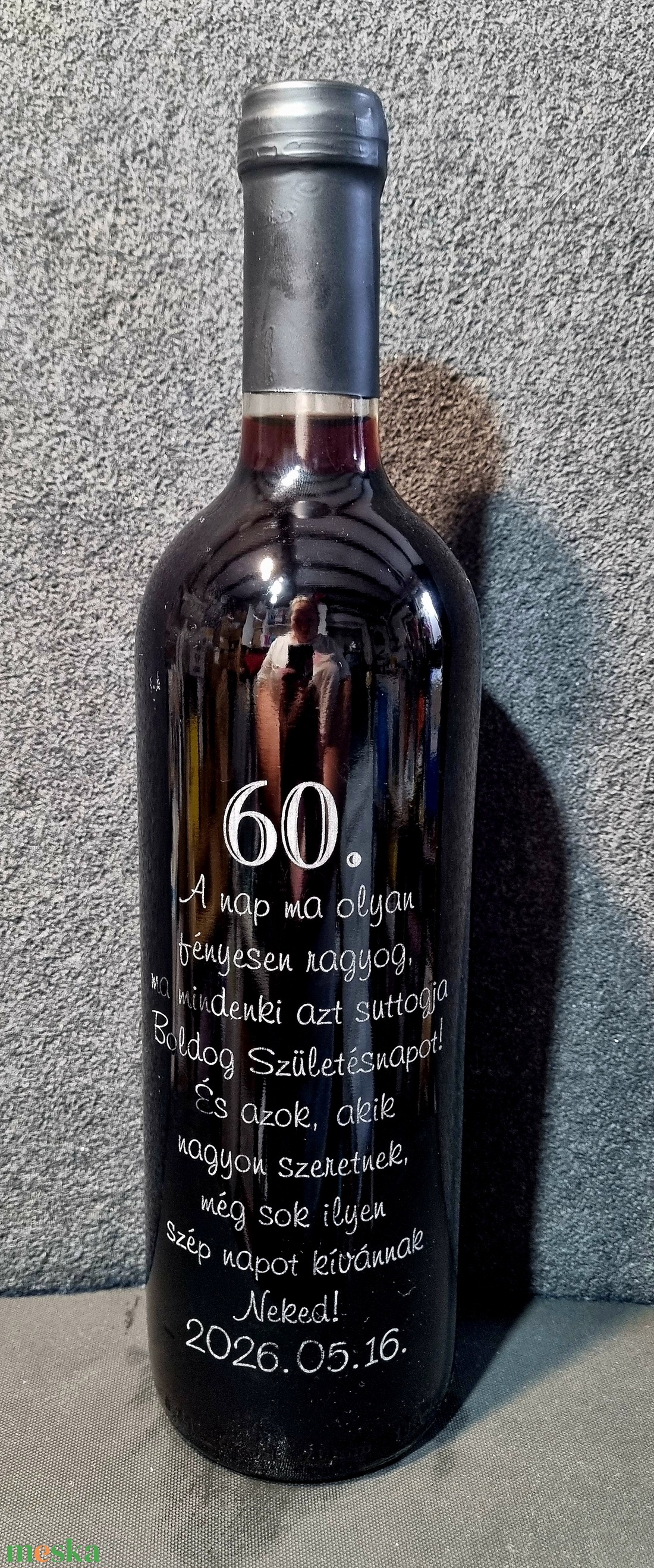 Születésnapi, egyedi gravírozott borok  - élelmiszer - alkoholos italok - Meska.hu