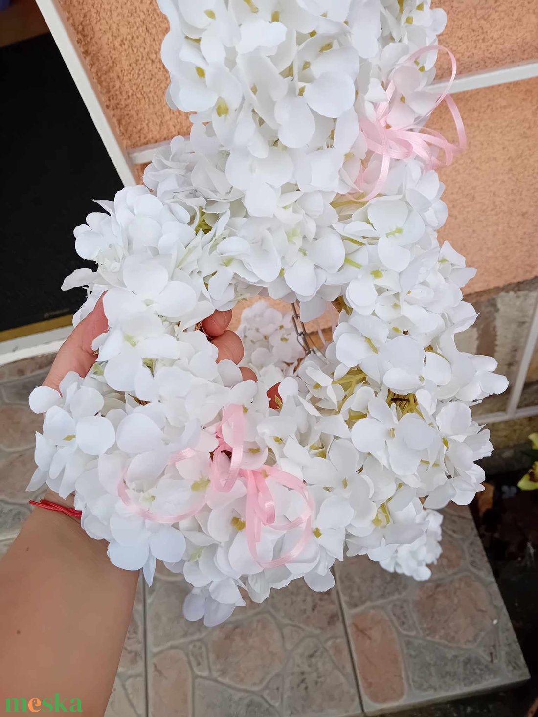 Hortenziás kopogtató - otthon & életmód - dekoráció - ajtó- és ablak dekoráció - ajtódísz & kopogtató - Meska.hu