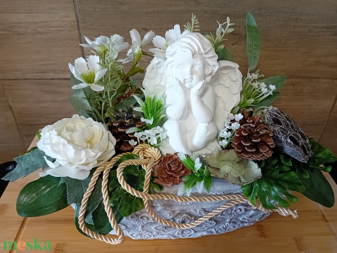 Könyöklő angyalos kőtál  - otthon & életmód - dekoráció - Meska.hu