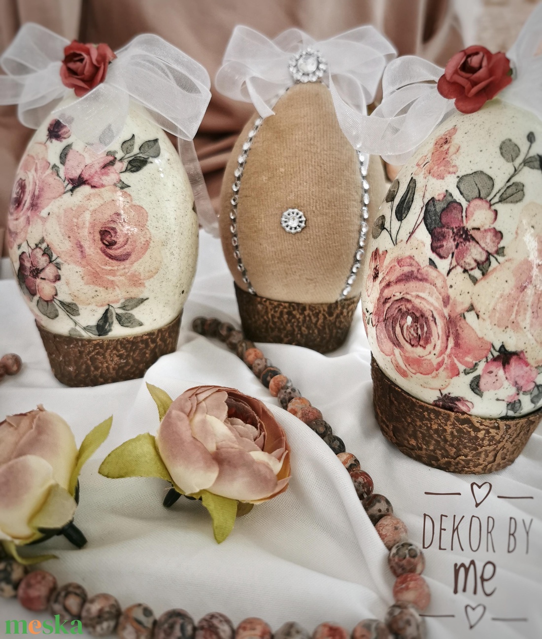 Húsvéti tojások romantikus, vintage stilusban - otthon & életmód - dekoráció - fali és függő dekoráció - függődísz - Meska.hu Húsvéti tojások romantikus, vintage stilusban - otthon & életmód - dekoráció - fali és függő dekoráció - függődísz - Meska.hu