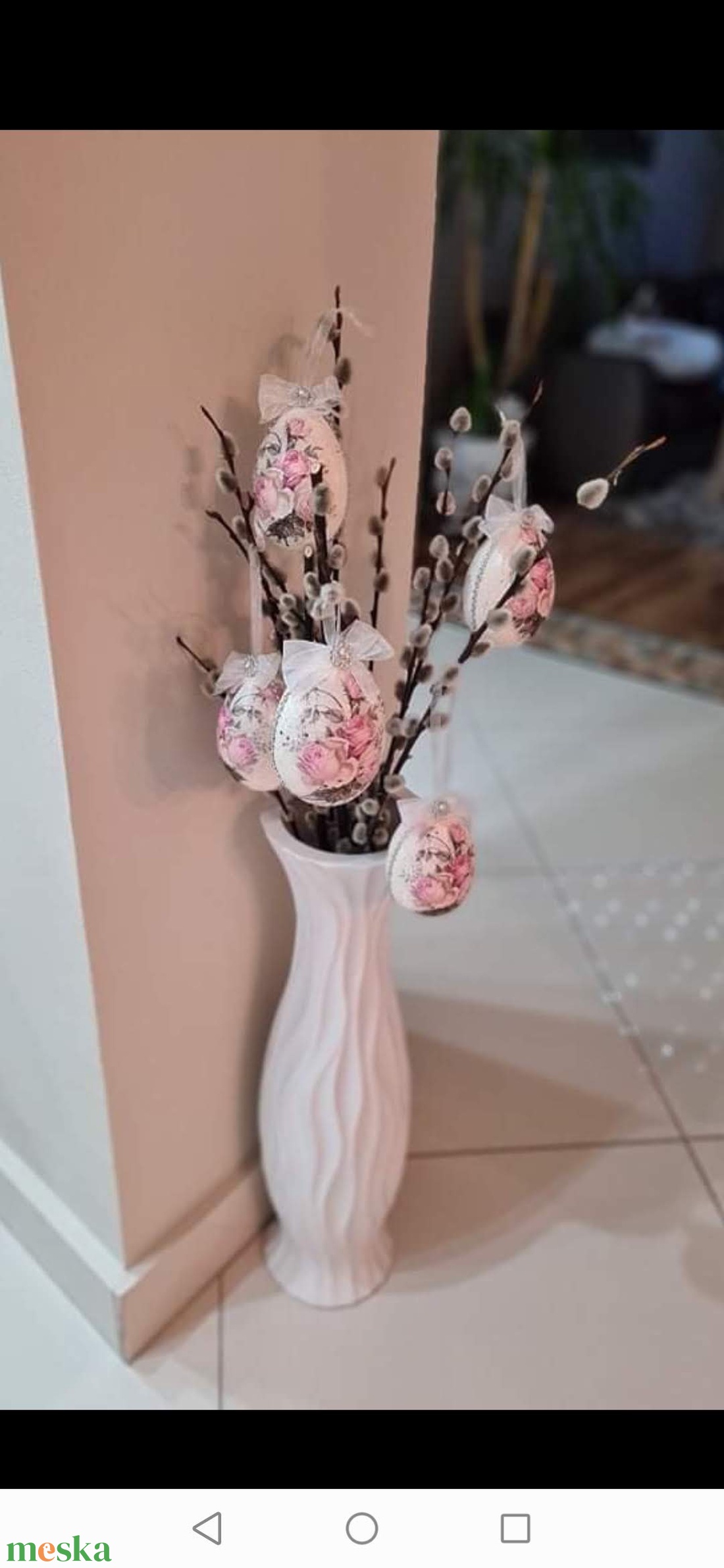 � Romantikus vintage húsvéti tojások � asztaldísz, felakasztható opcionálisan - ünnepi díszek, dekorációk - húsvéti díszek és dekorációk - húsvéti tojás, hímestojás - Meska.hu