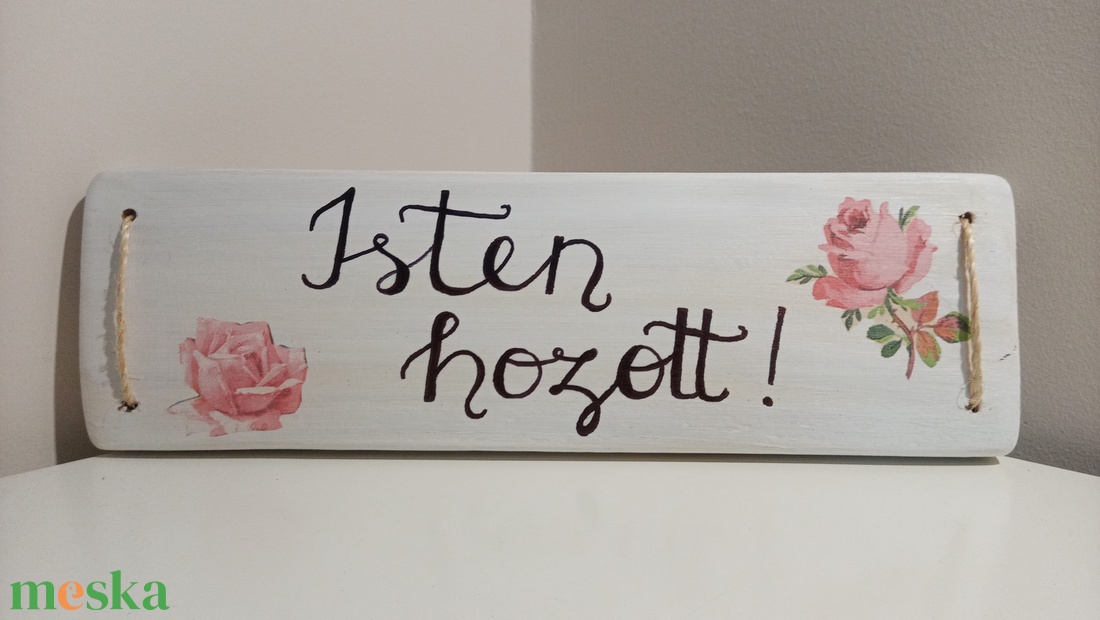 Isten hozott ajtódísz (szimpla) - otthon & életmód - dekoráció - ajtó- és ablak dekoráció - ajtódísz & kopogtató - Meska.hu