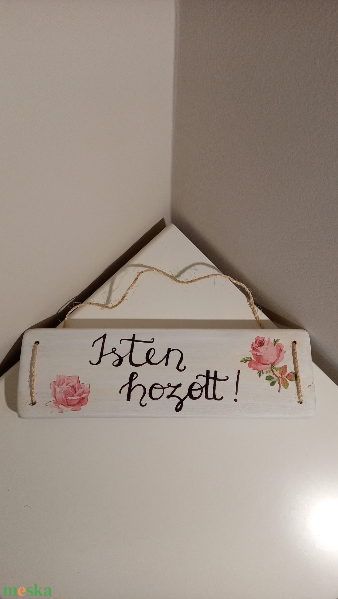 Isten hozott ajtódísz (szimpla) - otthon & életmód - dekoráció - ajtó- és ablak dekoráció - ajtódísz & kopogtató - Meska.hu