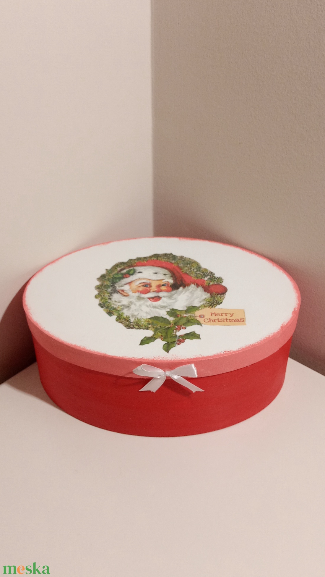 Télapós háncsdoboz (nagy) - otthon & életmód - dekoráció - asztal és polc dekoráció - díszdoboz - Meska.hu Télapós háncsdoboz (nagy) - otthon & életmód - dekoráció - asztal és polc dekoráció - díszdoboz - Meska.hu