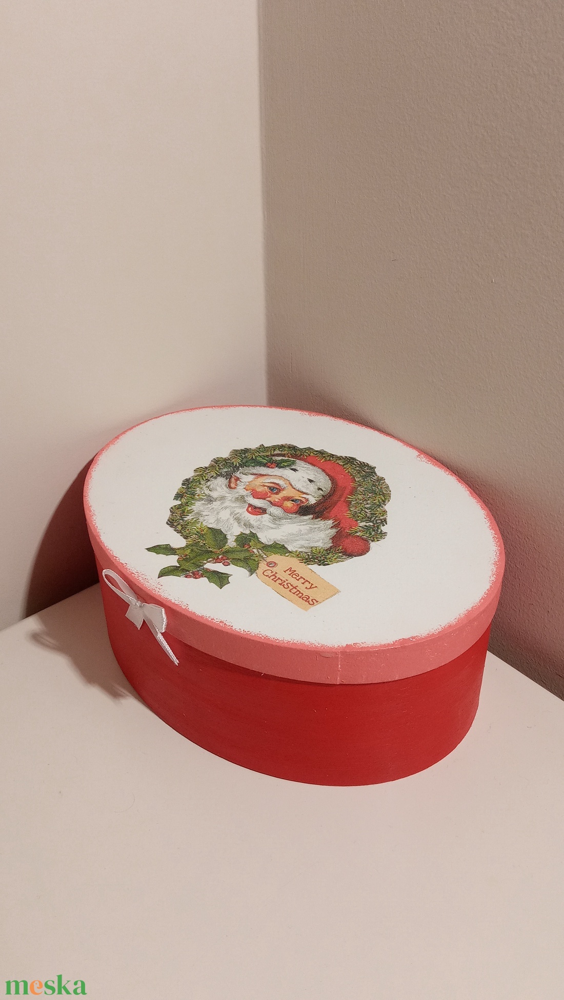 Télapós háncsdoboz (nagy) - otthon & életmód - dekoráció - asztal és polc dekoráció - díszdoboz - Meska.hu Télapós háncsdoboz (nagy) - otthon & életmód - dekoráció - asztal és polc dekoráció - díszdoboz - Meska.hu