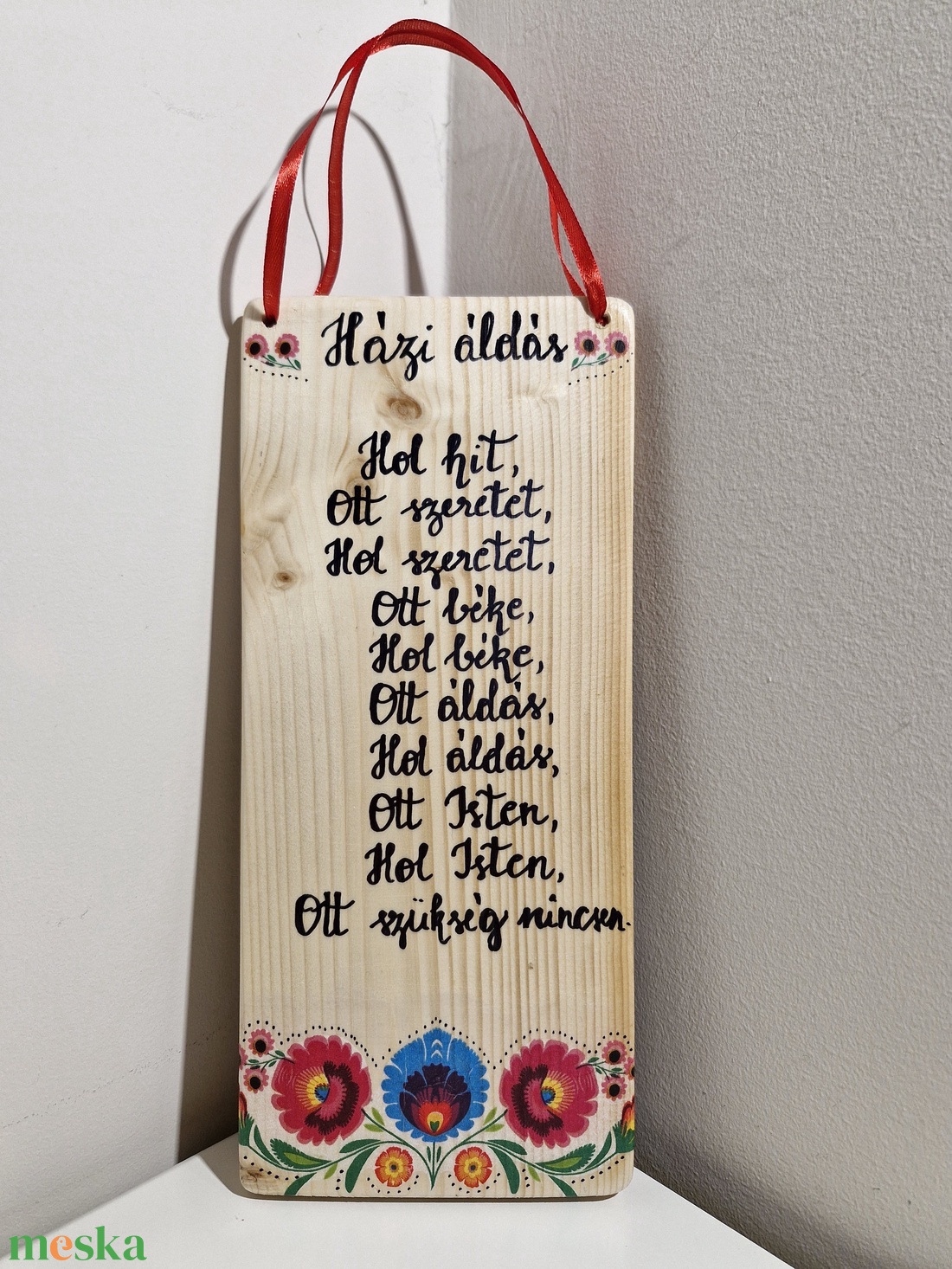 Házi áldás natúr ajtódísz  - otthon & életmód - dekoráció - ajtó- és ablak dekoráció - ajtódísz & kopogtató - Meska.hu