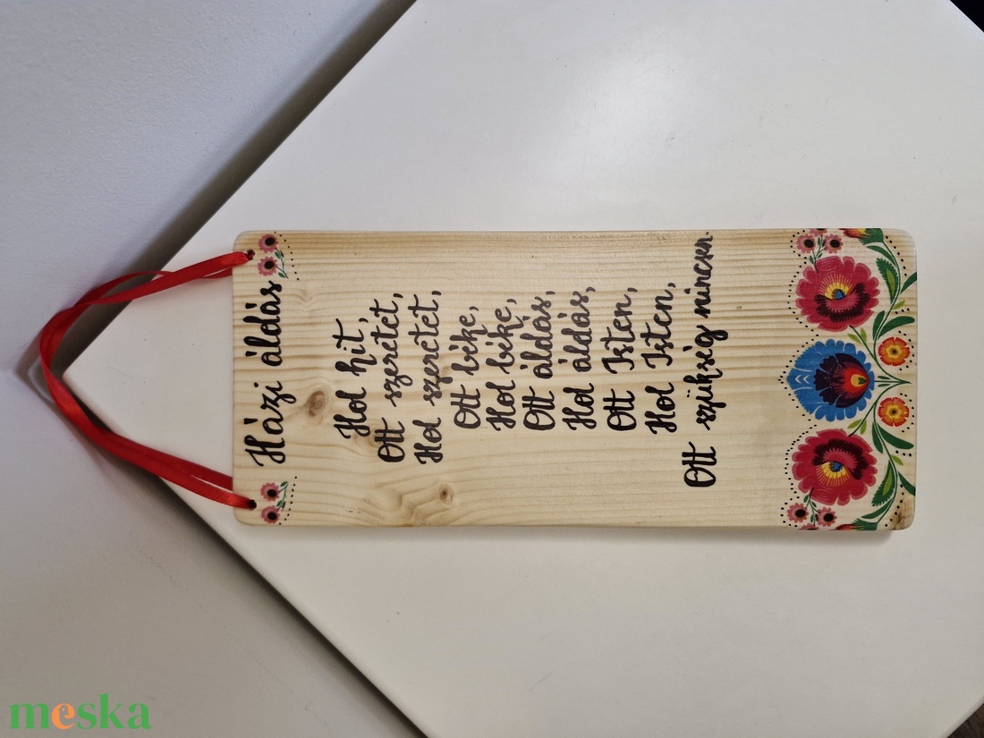 Házi áldás natúr ajtódísz  - otthon & életmód - dekoráció - ajtó- és ablak dekoráció - ajtódísz & kopogtató - Meska.hu