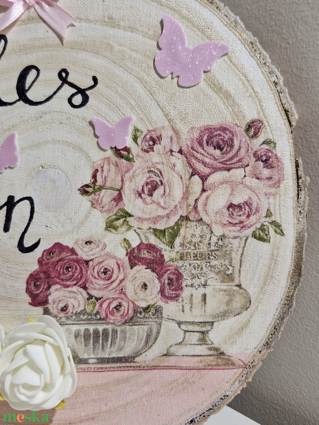 Édes otthon rózsás ajtódísz - otthon & életmód - dekoráció - ajtó- és ablak dekoráció - ajtódísz & kopogtató - Meska.hu