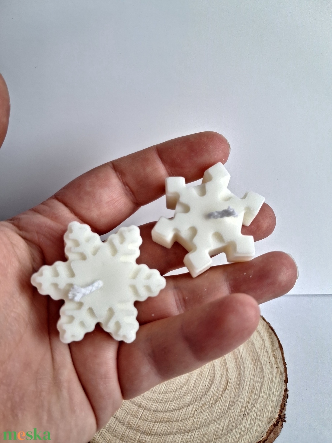 Karácsonyi Mini hópihe Illatgyertya Szójaviaszból - karácsony - karácsonyi lakásdekoráció - karácsonyi illatgyertya, mécses - Meska.hu